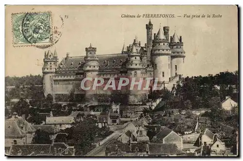 Pierrefonds Cartes postales Le chateau Vue prise de la Roche