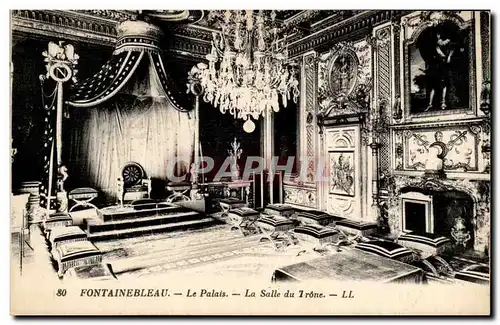 Fontainebleau Cartes postales palais La salle du trone