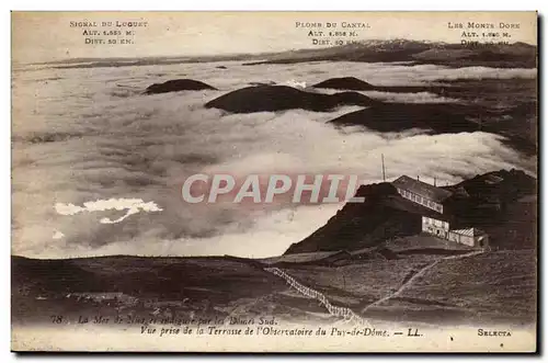 Ansichtskarte AK Auvergne a mer de nuages endiguee par les Domes Sud Vue prise de la terrasse de l&#39observatoir