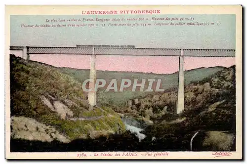 Cartes postales Auvergne Viaduc des FAdes (133m) Vue generale