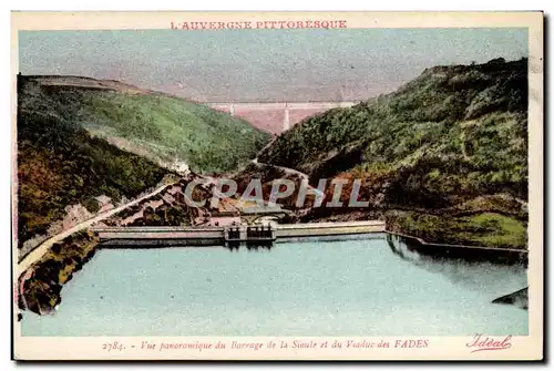 Cartes postales Auvergne Viaduc des FAdes (133m) Vue panoramique du barrage de la Sioule