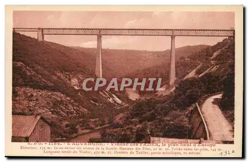 Cartes postales Auvergne Viaduc des FAdes (133m)