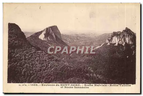 Environs du Mont Dore Cartes postales Roche Malviale Roche Tuliere et roche Sanadoire