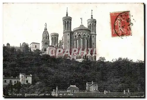 Lyon Cartes postales Fourviere une des tours de St Jean