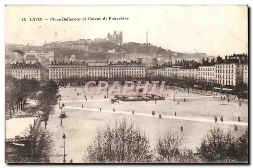 Lyon Cartes postales Place Bellecour et coteau de Fourviere