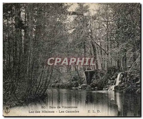 Vincennes Ansichtskarte AK Lac des Minimes Les cascades