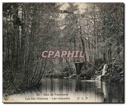 Vincennes Cartes postales Lac des Minimes Les cascades