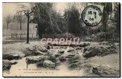 Vincennes Cartes postales Bois La source du lac