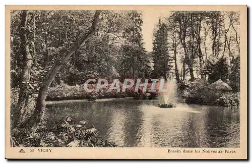 Vichy Cartes postales Bassin dans les nouveaux parcs