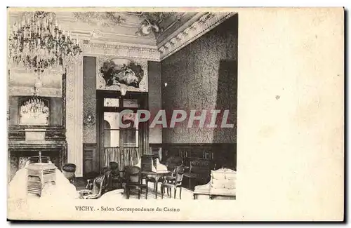 Vichy Cartes postales Salon Correspondance du casino