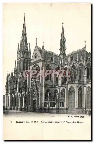 Nancy Cartes postales Eglise Saint Epvre et place des Dames