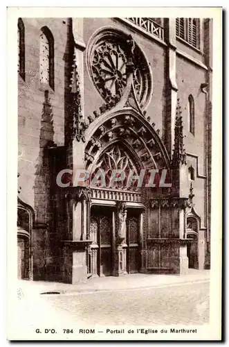 Riom Ansichtskarte AK Portail de l&#39eglise du marthuret