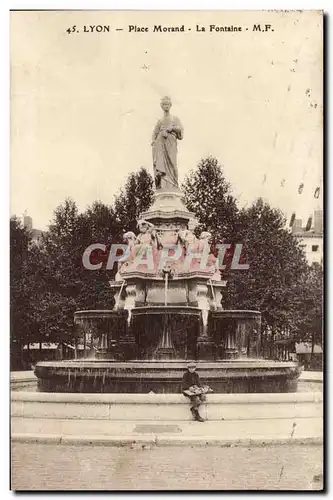 Lyon Cartes postales Place Morand La fontaine