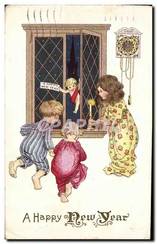 Cartes postales Fantaisie A happy new year (enfants)