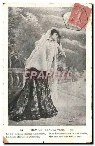 Fantaisie - Couple - Premier Rendez Vous - Le ciel est plein d'asrtres sans nombre - Ansichtskarte AK