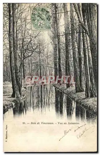 Vincennes - Le Bois vue en Automne- Cartes postales