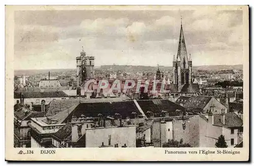 dijon Ansichtskarte AK Panorama vers l&#39eglies St Benigne