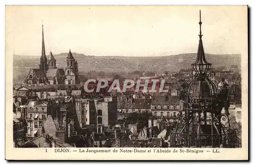 Dijon Cartes postales Le Jacquemart de Notre DAme et l&#39abside de St Benigne