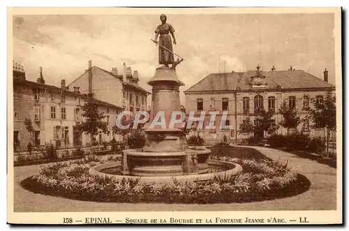 Epinal Cartes postales square de la Bourse et la fontaine jeanne d'arc