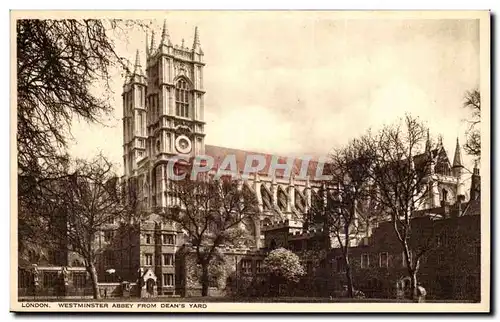 Grande Bretagne Londres London Ansichtskarte AK Westminster abbey from Dean&#39s yard