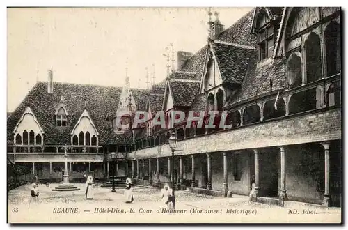 Beaune Cartes postales Hotel dieu la courd &#39honneur (monument historiqe)