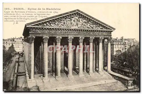 Paris Cartes postales Eglise de la Madeleine