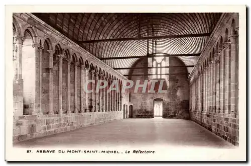 Abbaye de Mont Saint Michel Ansichtskarte AK Le refectoire