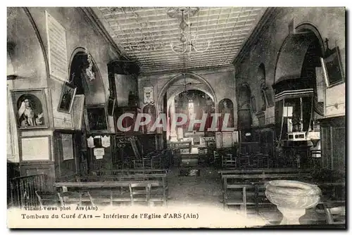 Cartes postales tombeau du cure d'ars Interieur de l'eglise