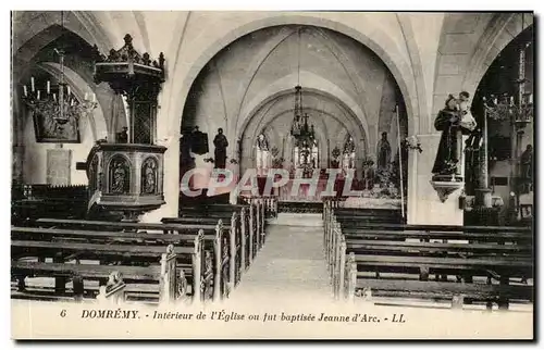 Domremy Cartes postales interieur de l&#39egluse ou fut baptisee Jeanne d&#39arc