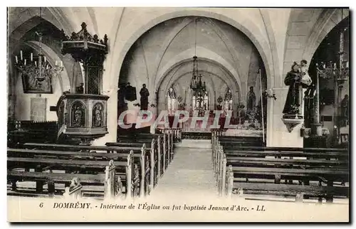 Domremy Cartes postales interieur de l'egluse ou fut baptisee Jeanne d'arc