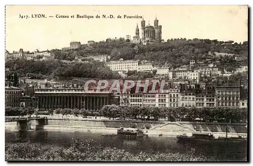 Lyon Ansichtskarte AK Coteau et basilique de ND de Fourviere