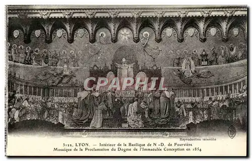 Lyon Ansichtskarte AK Interieur de la basilique ND de fourviere Mosaique de la proclamation du dogme Conception e