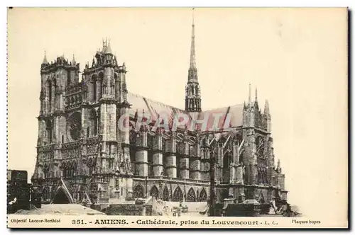 Amiens Cartes postales Cathedrale prise du Louvencourt