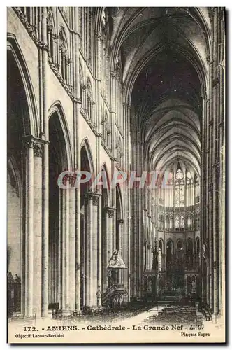 amiens Cartes postales Cathedrale La grande nef