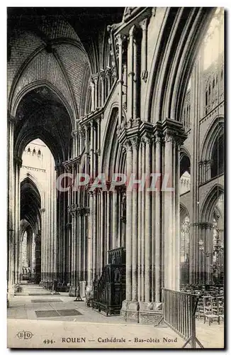 rouen Cartes postales Cathedrale Bas cotes nord