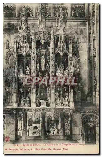 Ansichtskarte AK Eglise de Brou Le retable de la chapelle de la vierge