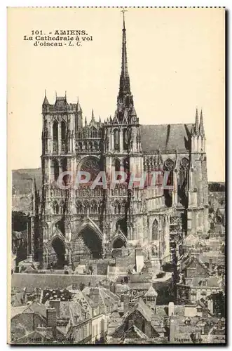 Amiens Cartes postales La cathedrale a vol d&#39oiseau