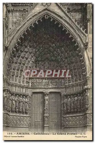 Amiens Ansichtskarte AK Cathedrale Le grand portail