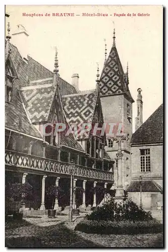 Beaune Cartes postales Hotel Dieu FAcade de la galerie