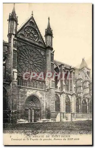 Abbaye de Saint Denis Cartes postales transept de la facade de gauche Rosace du 13eme