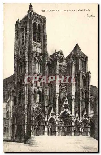 Bourges Cartes postales Facade de la cathedrale