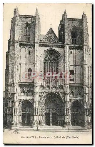 Nantes Ansichtskarte AK Facade de la cathedrale (15eme)