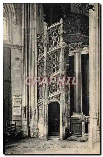 Rouen Cartes postales L&#39escalier des orgues de l&#39eglise Saint Maclou