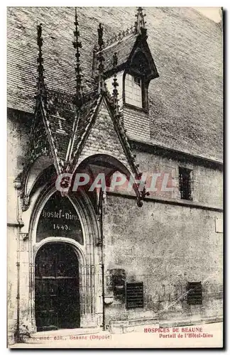 Hospices de Beaune Ansichtskarte AK Portail de l&#39hotel Dieu