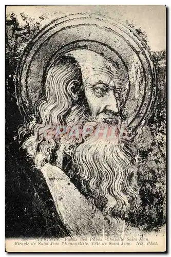 Avignon Cartes postales Palais des papes Chapelle Saint Jean Miracle de Saint Jean l'evangeliste Tete de Sain