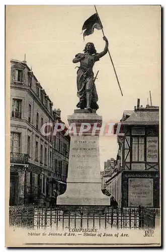 Compiegne Ansichtskarte AK Statue de Jeanne d&#39arc