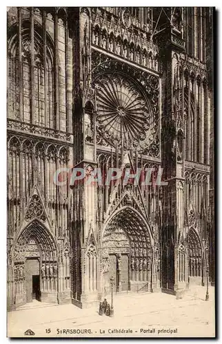 Strasbourg Ansichtskarte AK La cathedrale Portail principal