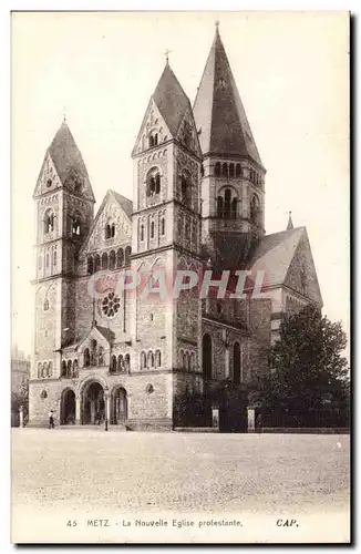 Metz Cartes postales La nouvelle eglise protestante