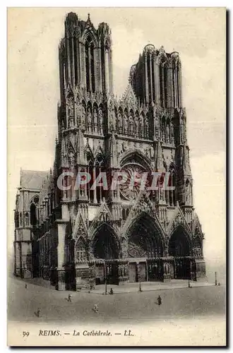 Reims Cartes postales La cathedrale