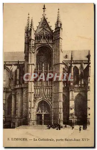 Limoges Ansichtskarte AK La cathedrale Porte Saint Jean